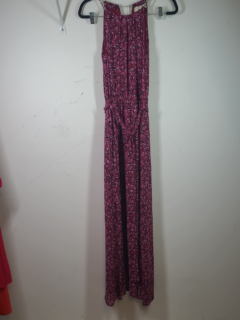 MICHAEL Michael Kors Plum Floral Halter Maxi Dress